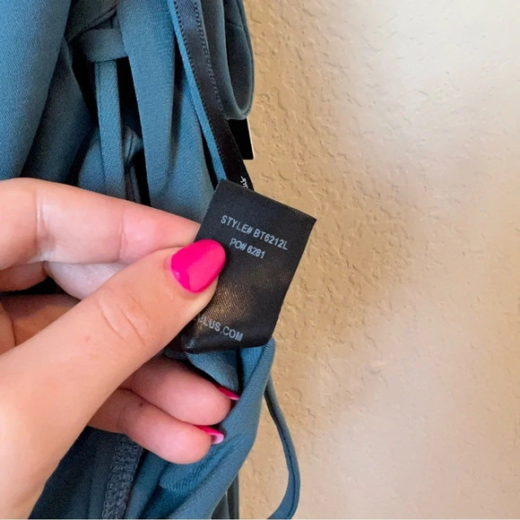 NWT Lulus Exception to the Rule Teal Green Lace-Up Bodysuit - Picture 8 of 10